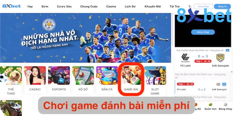Chơi game đánh bài miễn phí trực tuyến thỏa đam mê tại 8xbet 6 Khám phá hình thức chơi game đánh bài miễn phí trực tuyến